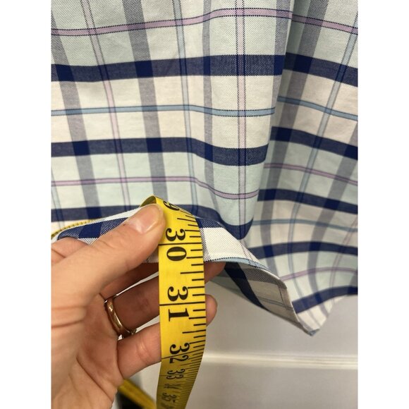 Brooks Brothers Regent Fit Plaid Button Down Shirt Non Iron Cotton Blend Sz L - Picture 11 of 11